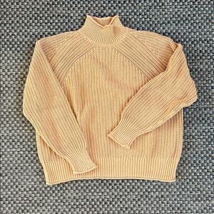 J.Crew Camel Ribbed Cable Knit Sweater